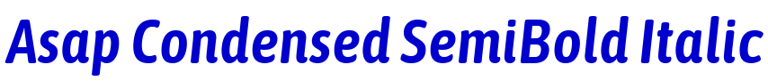 Asap Condensed SemiBold Italic フォント